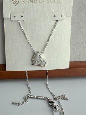 Kendra Scott Ice Skate Silver Short Pendant Necklace